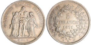 Commune de Paris (1871) - 5 francs Hercule Camélinat - 1871 A (Paris) Commune de Paris (1871) - 5 francs Hercule Camélinat - 1871 A (Paris)