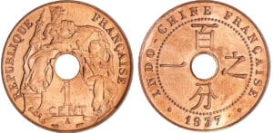 Indochine - 1 cent 1937