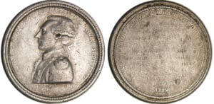 Constitution (1791-1792) - Médaille nomination de La Fayette à la place de Commandant Général de la Garde Nationale le 15 juillet 1789