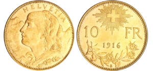 Suisse - 10 francs 1916