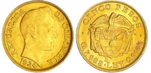 Colombie - 5 pesos 1924 (Medellin)
