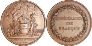 Révolution Française - Médaille Confédération des Français 1790