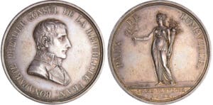 Consulat - Bonaparte 1er consul - Médaille Paix de Luneville AN IX (1801)