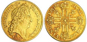 Louis XIV (1643-1715) - Louis d’or au soleil - 1709 A (Paris) Louis XIV (1643-1715) - Louis d’or au soleil - 1709 A (Paris)