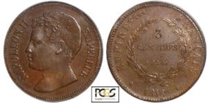 Napoléon II - 3 centimes 1816 Essai