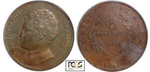 Napoléon II - 5 centimes 1816 Essai