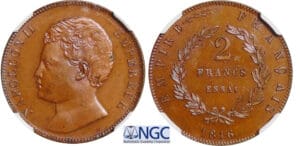 Napoléon II - 2 francs 1816 Essai