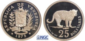 Venezuela - 25 bolivares 1975