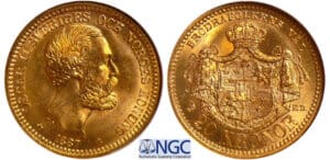 Suède - Oscar II (1872-1907) - 20 Kronor 1887 EB