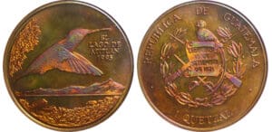 Guatemala - 1 quetzale 1995 essai tranche lisse flan bronze-aluminium Guatemala - 1 quetzale 1995 essai tranche lisse flan bronze-aluminium