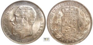 Belgique - Léopold II (1865-1909) - 5 francs 1873