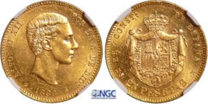 Espagne - Alfonso XIII (1886-1931) - 25 pesetas 1880 DE-M (80) (Madrid) Espagne - Alfonso XIII (1886-1931) - 25 pesetas 1880 DE-M (80) (Madrid)