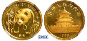 Chine - 5 yuan 1986 (Panda)
