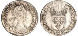 Louis XIV (1643-1715) - 1/12 d’écu à la mèche longue - 1653 X (Amiens) Louis XIV (1643-1715) - 1/12 d’écu à la mèche longue - 1653 X (Amiens)