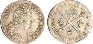 Louis XIV (1643-1715) - 10 sols aux insignes - 1705 A (Paris) Louis XIV (1643-1715) - 10 sols aux insignes - 1705 A (Paris)