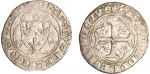 Charles VII (1422-1461) - Blanc à la couronne - Chinon