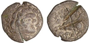 Aulerques Cenomani-Diablintes - Statère au personnage allongé (60 av. J.-C.)