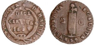 Haïti - République (1825-1849) - 2 centimes 1842 (An 39)