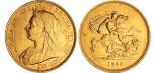 Grande Bretagne - Victoria (1837-1901) - 5 pounds 1893 Grande Bretagne - Victoria (1837-1901) - 5 pounds 1893