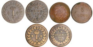 Louis XVIII (1815-1824) - Lot de 3 monnaies Louis XVIII (1815-1824) - Lot de 3 monnaies