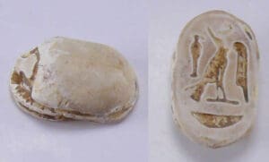Egypte - Basse époque - Scarabée en stéatite - 633-332 av. J.-C. (26ème-30ème dynastie)