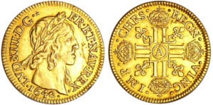 Louis XIII (1610-1643) - Louis d’or à la mèche courte - 1642 A (Paris) Louis XIII (1610-1643) - Louis d’or à la mèche courte - 1642 A (Paris)