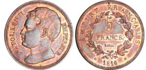 Napoléon II - 5 francs 1816 Essai