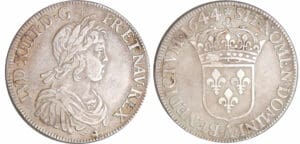 Louis XIV (1643-1715) - Ecu à la mèche courte - 1644 A (Paris) .rose.