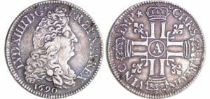 Louis XIV (1643-1715) - ½ écu aux 8 L, 1er type - 1690 A (Paris)