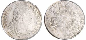 Louis XIV (1643-1715) - ½ écu aux 3 couronnes - 1710 X (Amiens)