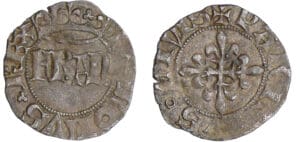 Charles VI (1380-1422) - Denier Parisis - 1ère émission à l'O long