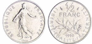 Cinquième république (1959- ) - 1/2 franc Semeuse 1990