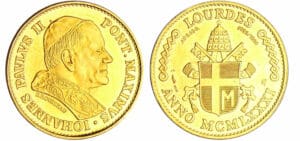Vatican - Jean-Paul II - Lourdes 1981 (module de la 20 francs)
