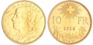 Suisse - Confédération Suisse (1848 à nos jours) - 10 francs 1916
