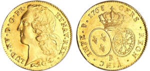 Louis XV (1715-1774) - Double louis d’or au bandeau - 1768 R (Orléans) 68 sur 68 Louis XV (1715-1774) - Double louis d’or au bandeau - 1768 R (Orléans) 68 sur 68