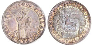 Pays-Bas espagnol - Jeton en argent - Le Besoin de Vigilance avec la Trêve et le Désir de Paix 1596
