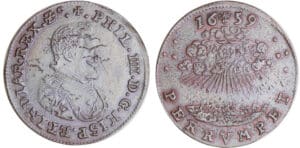 Pays-Bas espagnol - Philippe IV (1605-1621-1665) - Jeton - Espoir pour Paix, la trêve de deux mois entre l'Espagne et la France 1659
