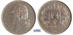Louis XVIII (1815-1824) - Essai 2 francs 181- (date incomplète) Louis XVIII (1815-1824) - Essai 2 francs 181- (date incomplète)