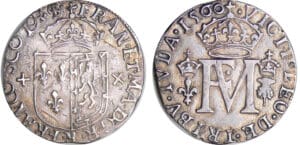 François II (1559-1560) - Ecosse - François II et Marie Stuart - Teston 1560 François II (1559-1560) - Ecosse - François II et Marie Stuart - Teston 1560