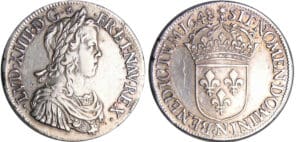Louis XIV (1643-1715) - Ecu à la mèche longue - 1648 N (Montpellier)