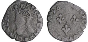 Charles X (1589-1590) - Double tournois - 1590 P (Dijon) Charles X (1589-1590) - Double tournois - 1590 P (Dijon)