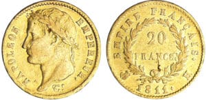 Napoléon 1er (1804-1814) - 20 francs revers empire 1811 H (La Rochelle)