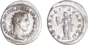 Philippe 1er - Antoninien (245, Rome) - Deuxième Libéralité Philippe 1er - Antoninien (245, Rome) - Deuxième Libéralité