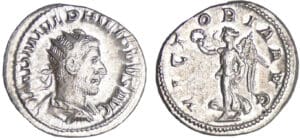 Philippe 1er - Antoninien (245, Rome) - La Victoire Philippe 1er - Antoninien (245, Rome) - La Victoire