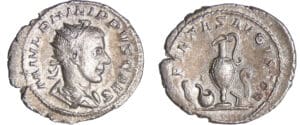 Philippe II - Antoninien (245-246, Rome) - Instruments Philippe II - Antoninien (245-246, Rome) - Instruments