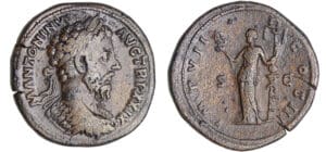 Marc Aurèle - Sesterce (175, Rome) - La Foi