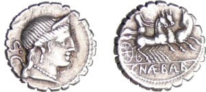 Naevia - Denier (79 av. J.-C.) Naevia - Denier (79 av. J.-C.)