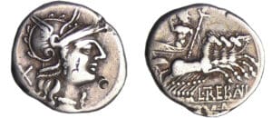 Trebania - Denier (135 av. J.-C.) Trebania - Denier (135 av. J.-C.)