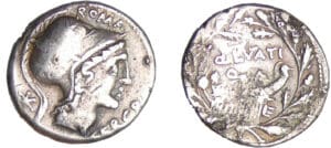 Lutatia - Denier (109-108 av. J.-C.) Lutatia - Denier (109-108 av. J.-C.)