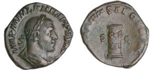 Philippe 1er - Sesterce (248, Rome) - Cippe